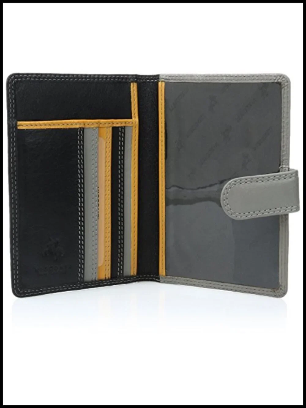 Genuine Leather RFID Blocking Passport Wallet with Credit Card Slots